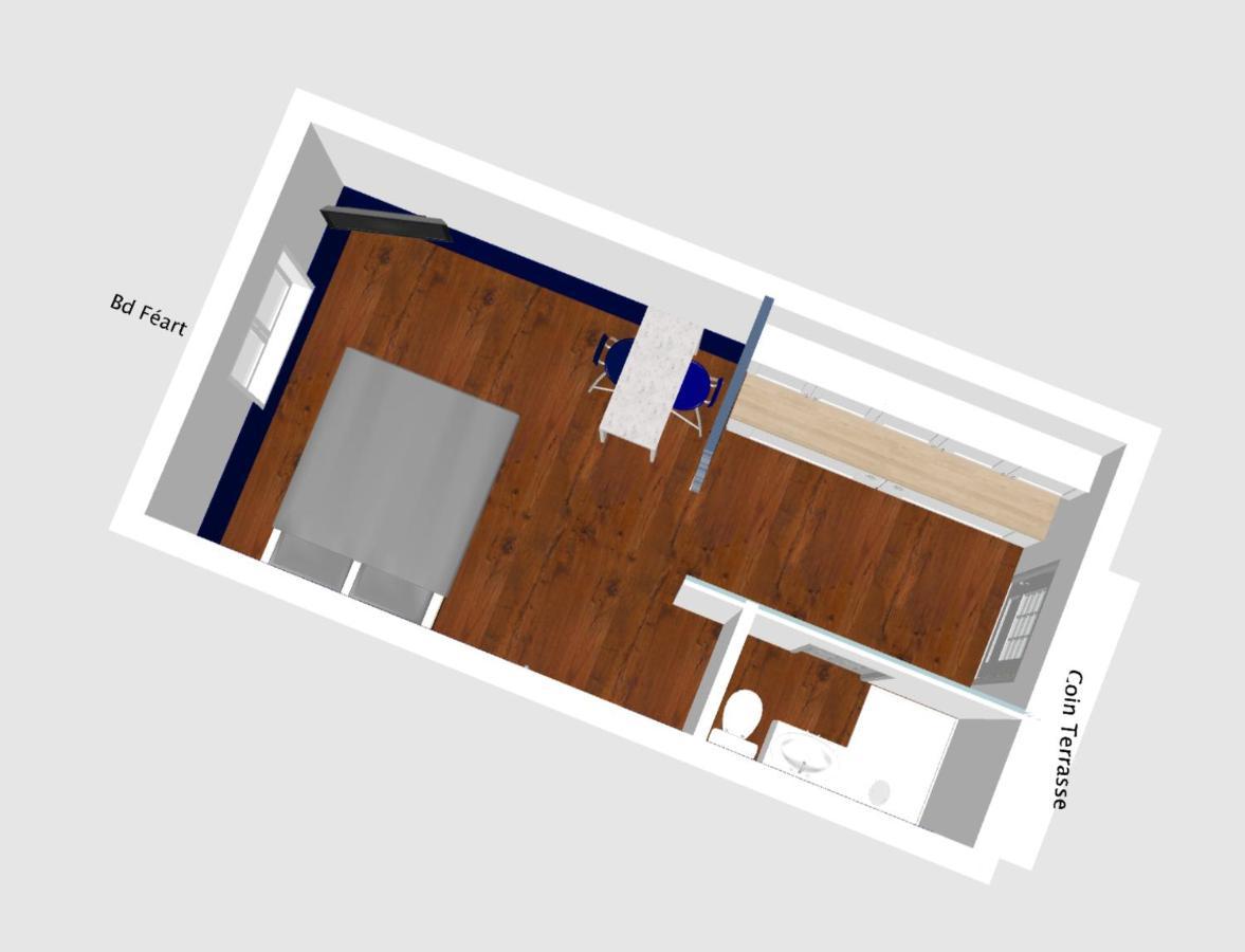 Homard & Fox, Le Feart, Studio Avec Coin Terrasse & Barbecue Дінар Екстер'єр фото
